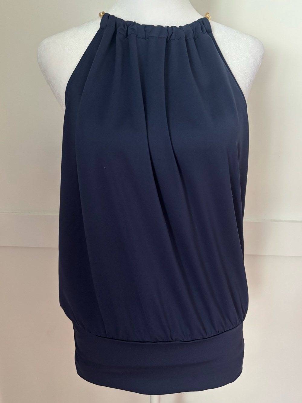 Lilly Pulitzer Navy Chain-Strap Halter Top size small excellent condition